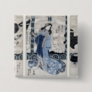 Das Dorf von Yatsuhashi bei Okasaki Button
