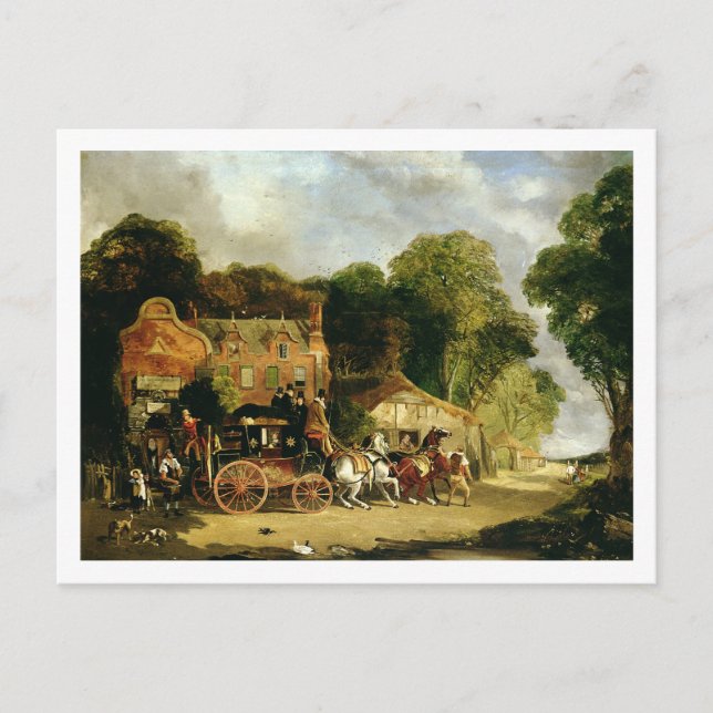 Das Dorking und die London Royal Mail verließ die  Postkarte (Vorderseite)