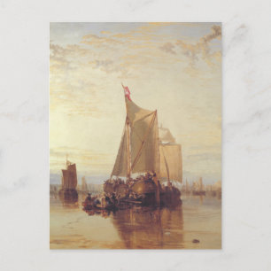 Das Dort-Paketboot von Rotterdam in einer Flaute Postkarte