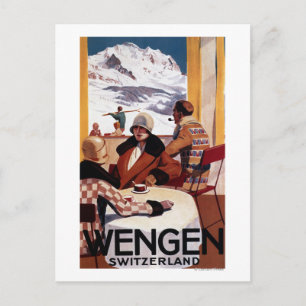 Das Downhill Club Werbeplakat Postkarte