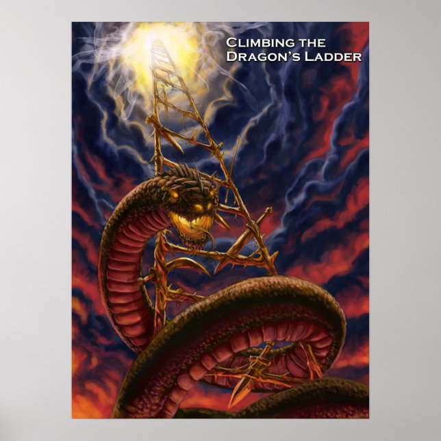 Das Drachenladenposter klettern Poster (Vorne)