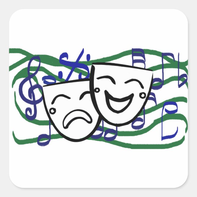 Das Drama des Musical Quadratischer Aufkleber (Vorderseite)