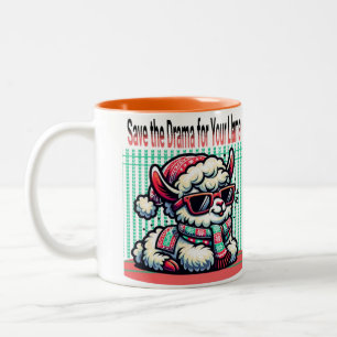 Das Drama für Deine Lama-Tasse gerettet Funny Ll Zweifarbige Tasse