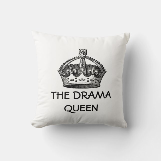 Das Drama-Königin-Wurfs-Kissen Kissen (Vorderseite)
