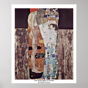 Das drei Alter der Frau durch Klimt Gustav Poster