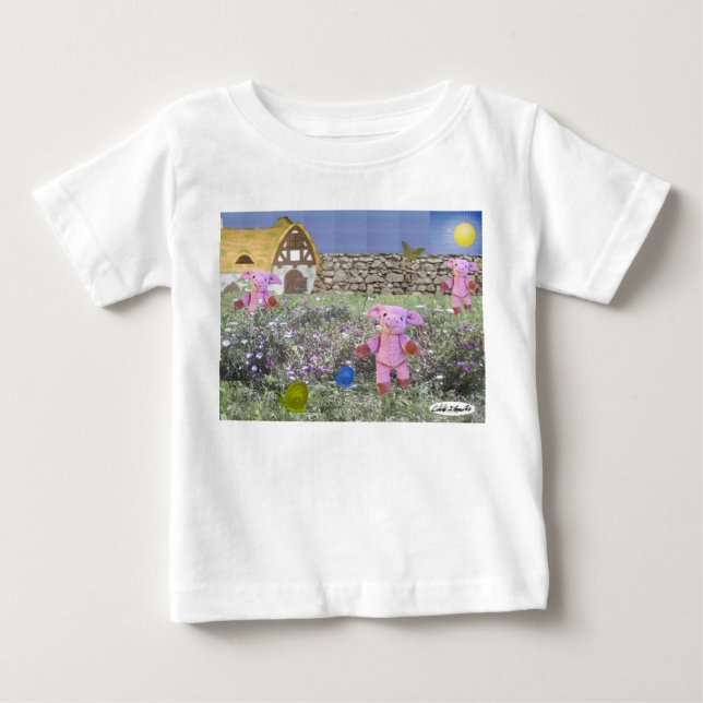 Das drei kleine Schwein-Säuglings-Shirt Baby T-shirt (Vorderseite)