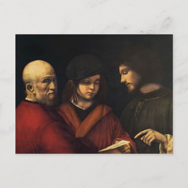 Das Drei-Zeitalter des Menschen von Giorgione Postkarte (Vorderseite)