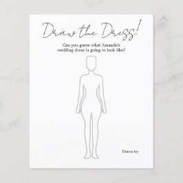 Das Dress Brautparty Game gezeichnet