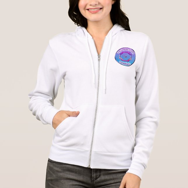 Das dritte Auge Chakra Mandala Hoodie (Vorderseite)
