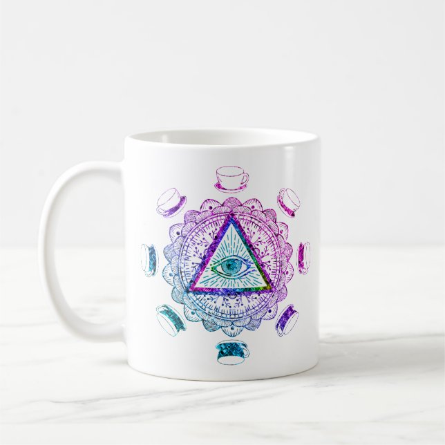 Das dritte Auge sieht den Augapfel-Cup Kaffeetasse (Links)