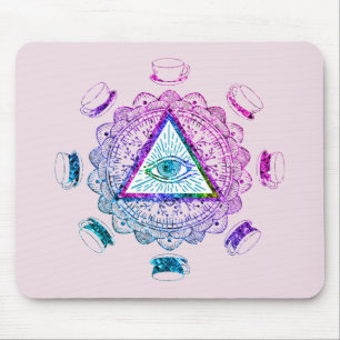 Das dritte Auge sieht den Augapfel-Cup Mousepad
