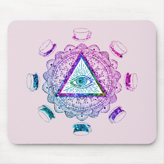 Das dritte Auge sieht den Augapfel-Cup Mousepad (Vorne)