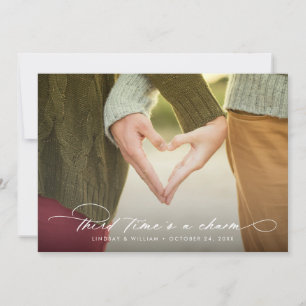 Das dritte Mal ist ein Foto, das das Datum ändert Ankündigung