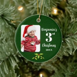 Das dritte Weihnachtsgrün-Imitat des Babys Keramik Ornament