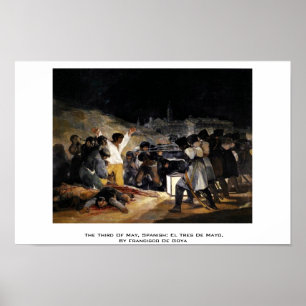 Das Drittel von Mai, Spanisch: De Mayo EL-Tres Poster