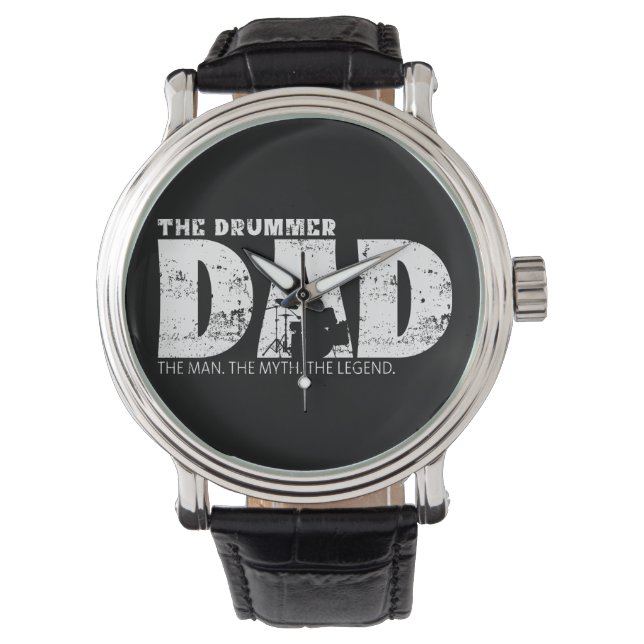Das Drummer-Geschenk für Vater Armbanduhr (Vorderseite)