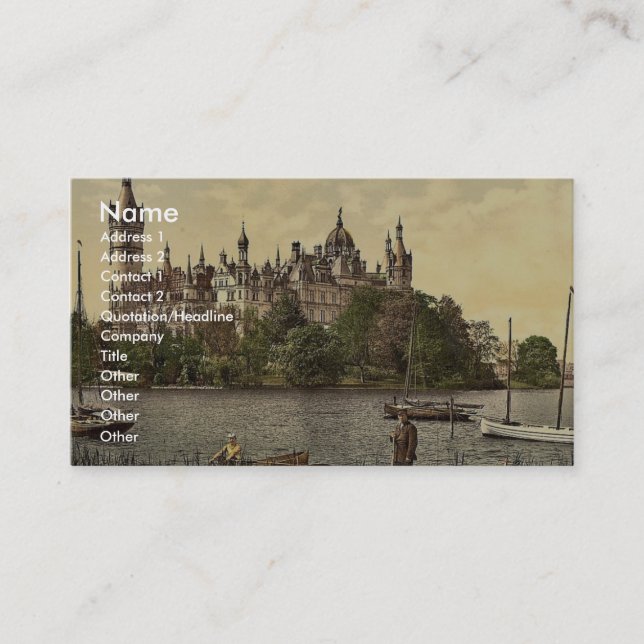 Das ducal Schloss, Ostseite, Schwerin, Mecklenburg Visitenkarte (Vorderseite)