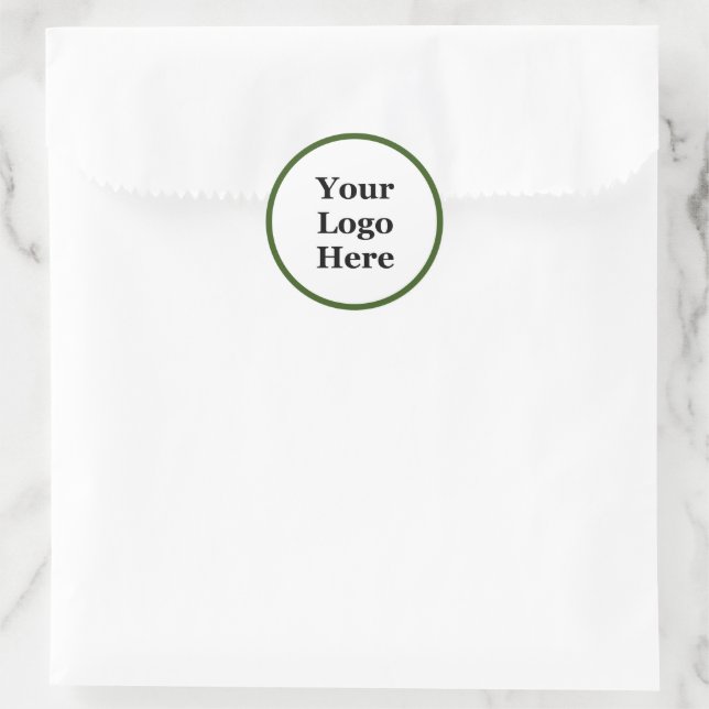 Das dunkelgrüne und weiße Firmenlogo hier Runder Aufkleber (Tasche)