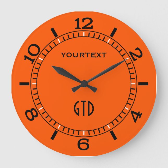 Das dynamische Orangenwählverfahren für die indivi Große Wanduhr (Vorderseite)