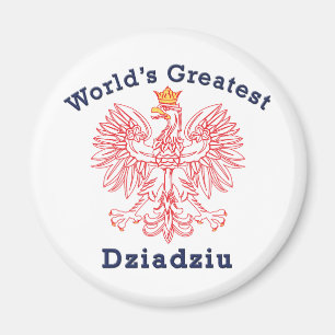 Das Dziadziu der Welt bestster Rot-Adler Magnet