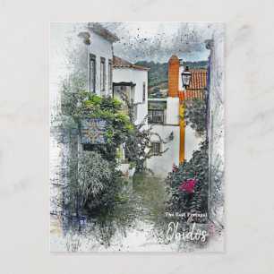 Das echte Portugal - Obidos Postkarte