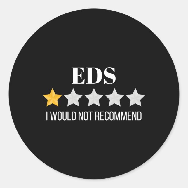 Das Ehlers Danlos Syndrom würde Eds nicht Runder Aufkleber (Vorderseite)