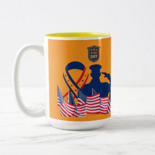 Das Ehrenbanner orange Zweifarbige Tasse