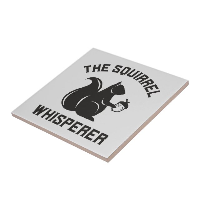 Das Eichhörnchen flüstert | Squirrel Lover Fliese (Seite)