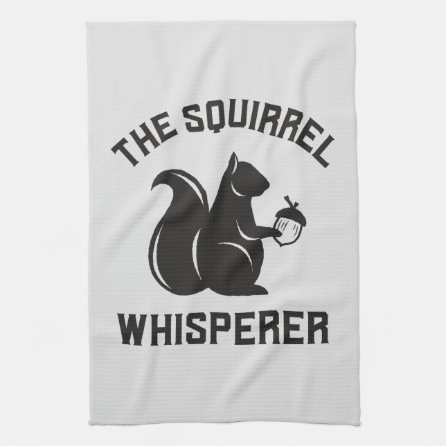 Das Eichhörnchen flüstert | Squirrel Lover Geschirrtuch (Vertikal)