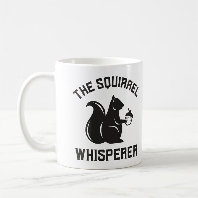 Das Eichhörnchen flüstert | Squirrel Lover Kaffeetasse (Links)