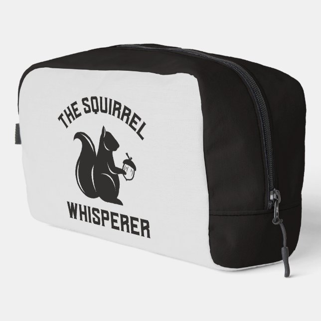 Das Eichhörnchen flüstert | Squirrel Lover Waschbeutel (Rechte Ecke)