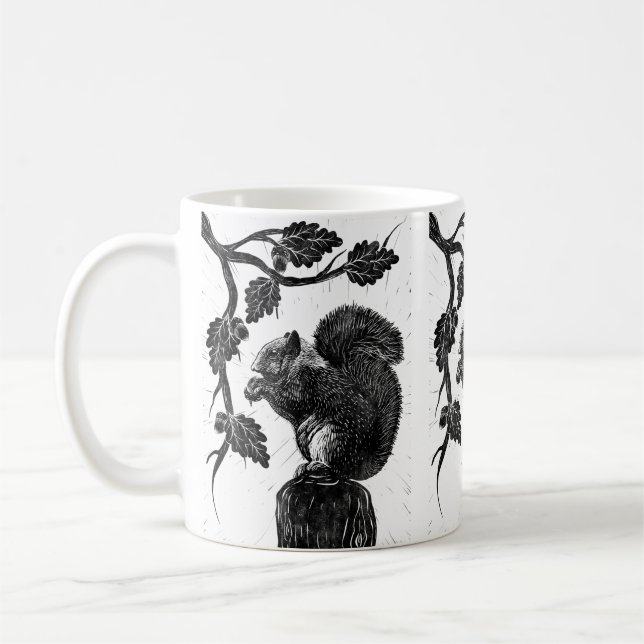 Das Eichhörnchen und die Eichel Kaffeetasse (Links)