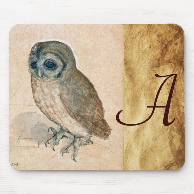 DAS EIGENE MONOGRAMM-Pergament Mousepad (Vorne)