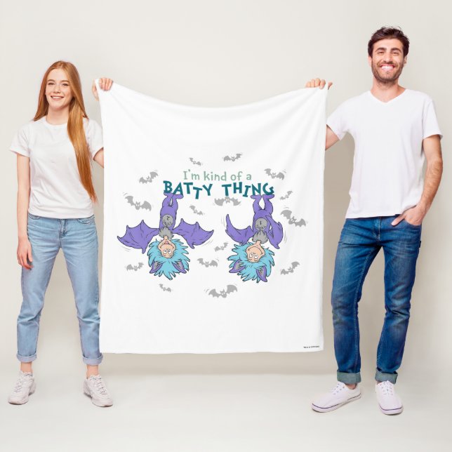 Das eine ist eine Art Batty-Sache Fleecedecke (Beispiel)