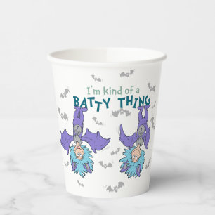 Das eine ist eine Art Batty-Sache Pappbecher