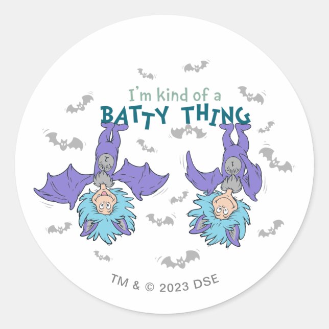 Das eine ist eine Art Batty-Sache Runder Aufkleber (Vorderseite)