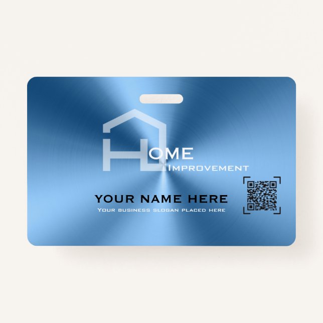 Das einfache, blaue minimalistische, moderne Unter Ausweis (Vorderseite)