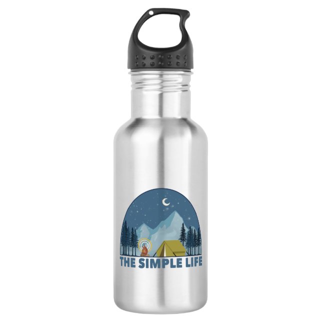 Das einfache Camping Edelstahlflasche (Vorderseite)