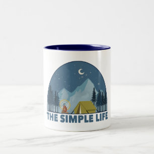 Das einfache Camping Zweifarbige Tasse