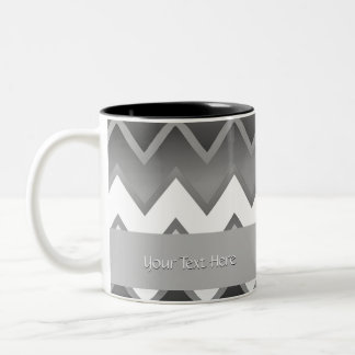 Das einfache ZigZag-Monochrom Zweifarbige Tasse