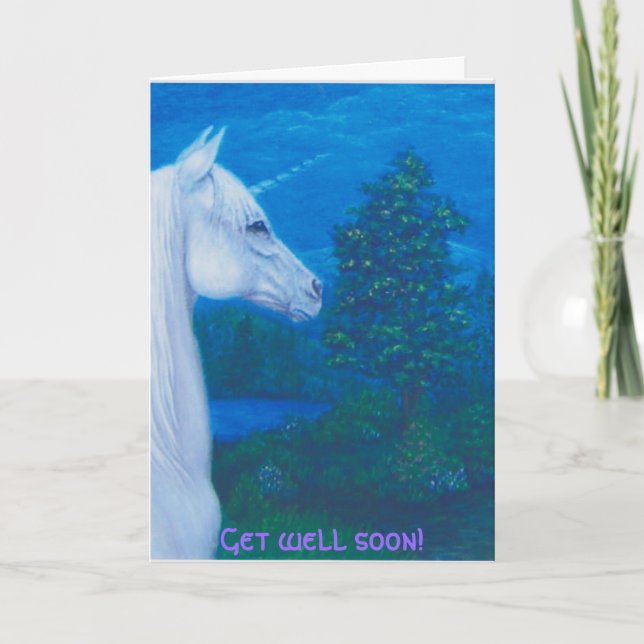 Das Einhorn "erhalten wohle" Grußkarte Karte (Vorderseite)