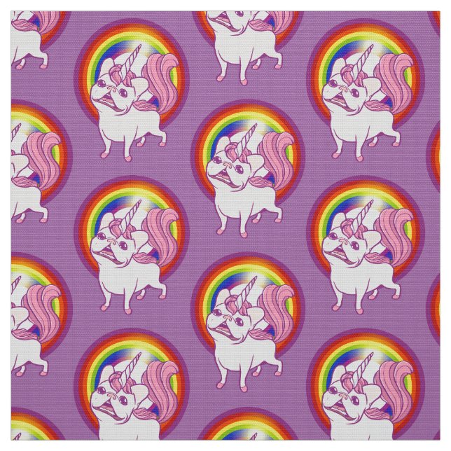 Das Einhorn Frenchie Stoff (Muster)