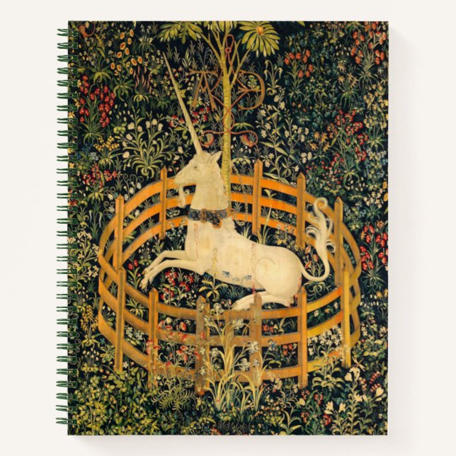 Das Einhorn in Gefangenschaft Notizbuch (Vorderseite)