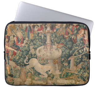 Das Einhorn ist gefunden, mittelalterliche Tapest Laptopschutzhülle