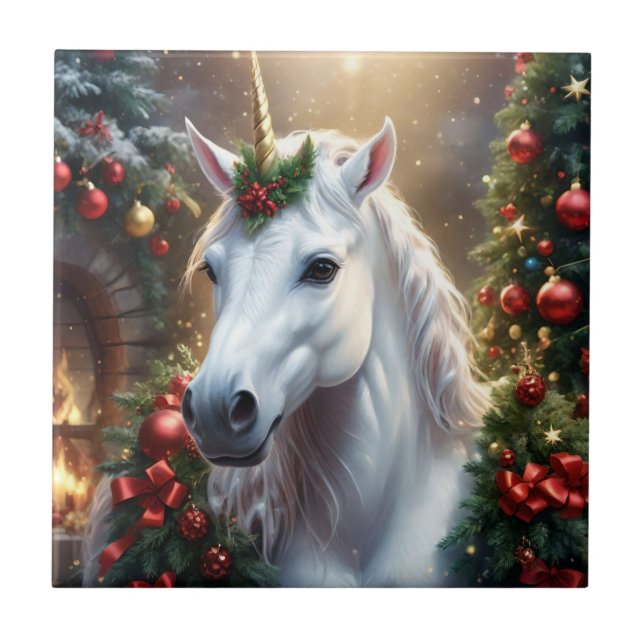 „Das Einhorn von Noel“ Fliese (Vorderseite)