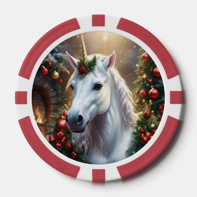 „Das Einhorn von Noel“ Pokerchips (Vorderseite)