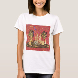 Das einhornige und modernes mittelalterliche Bild T-Shirt