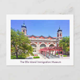 Das Einwanderungsmuseum der Insel Ellis Ankündigungspostkarte
