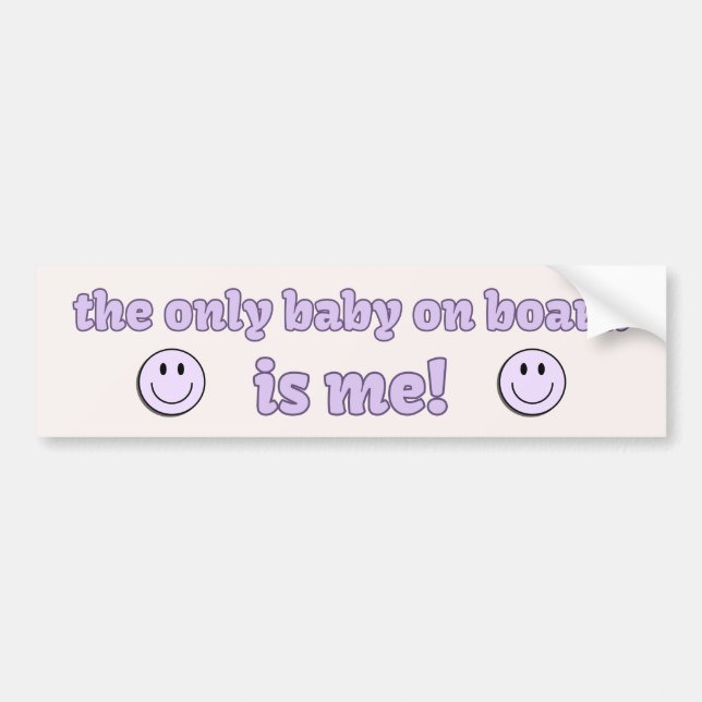 Das einzige Baby an Bord ist Me - Funny Meme Autoaufkleber (Vorne)