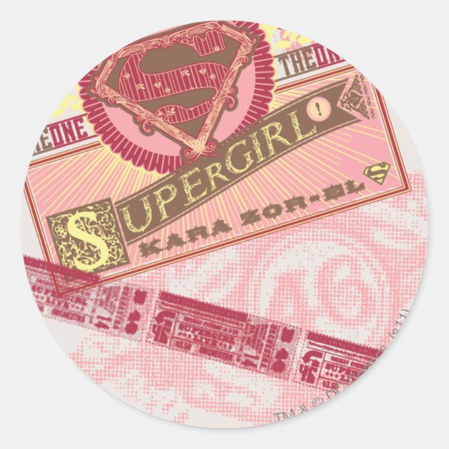 Das einzige Supergirl Runder Aufkleber (Vorderseite)